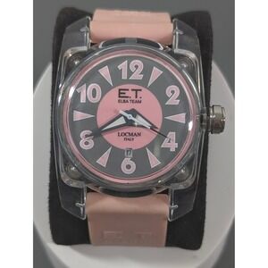 Locman Italy Elba Team Watch Pink Silicone Band Working Date New Battery 8"